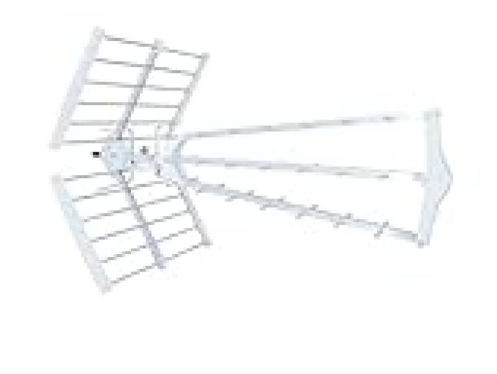 Metronic 415050 Antenne d'extérieur Trinappe amplifiée 55 dB - filtre 4G -UHF - 4K HD