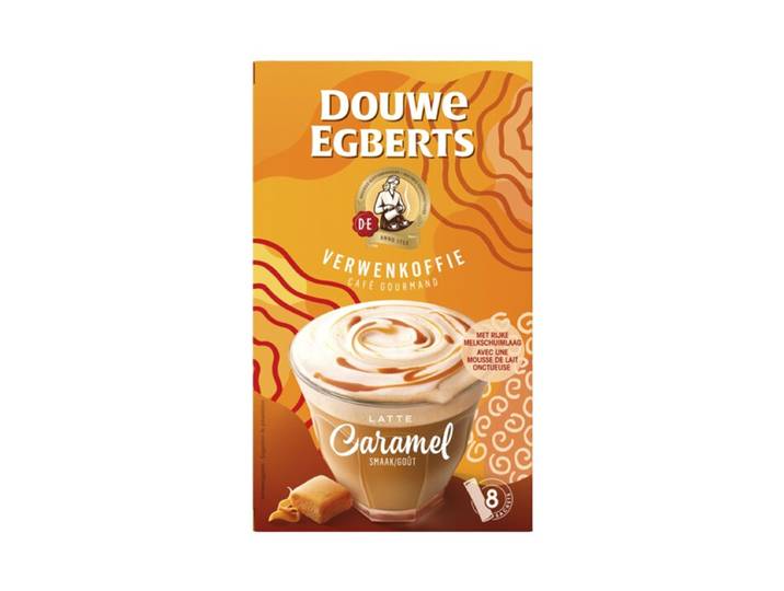 Douwe Egberts verwennerij chocolade-hazelnoot koffielatte - 8 stuks