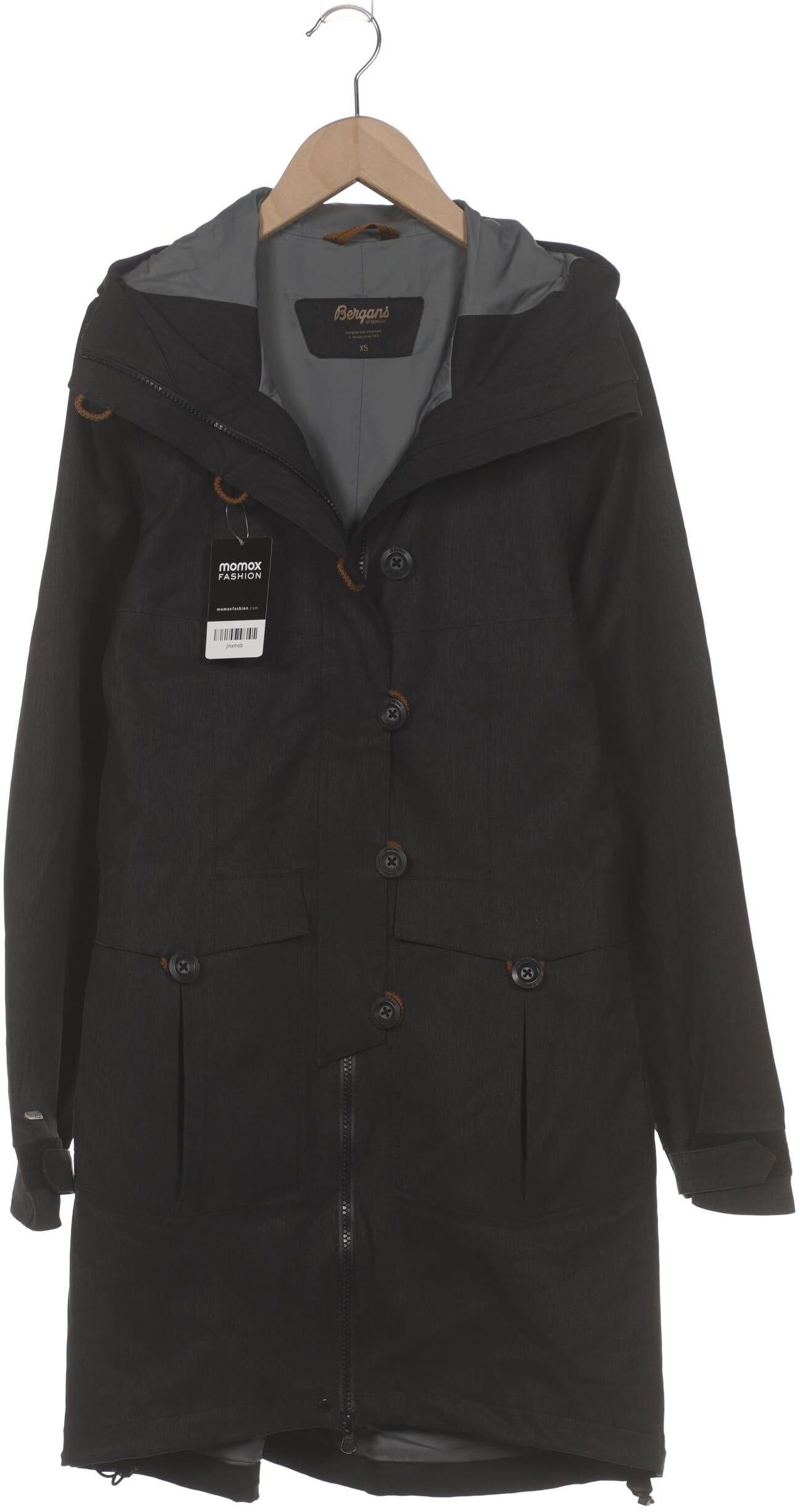 Bergans of Norway Damen Mantel, Grau, Gr. XS, Synthetik / Tex / Membran - Second Hand