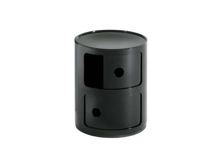 Meuble de rangement Componibili - KARTELL - 2 tiroirs - Noir