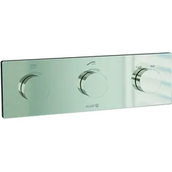 KLUDI TRONIC / PUSHTRONIC elektronisches Unterputz-Thermostat, UP-Rohbau-Set mit Feinbau-Set, HotStop, 3830005-00, Farbe: Chrom
