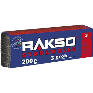 RAKSO Stahlwolle 010306, grob 3, zum Schleifen, 200g