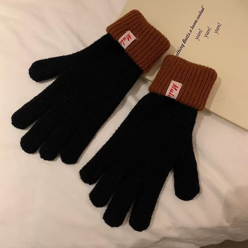 INF Gants d'hiver tactiles tricotés - Gants chauds pour cyclisme
