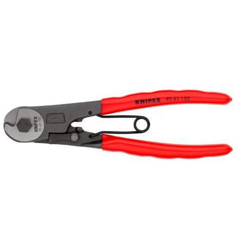 Bowdenzugschneider L.150mm pol. Drahtseil-D.3mm KNIPEX m.Ku.-Hülle