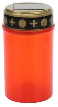 Uplifted Finds Solar Cemetery Memorial Lamp   Waterproof Flameless LED Candle For Rituals & Gardens red