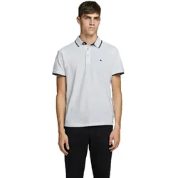 Jack & Jones Poloshirt Epaulos in weiß in Piqué-Qualität-L