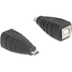 DELOCK Adapter USB 2.0 Micro-B Stecker zu B Buchse