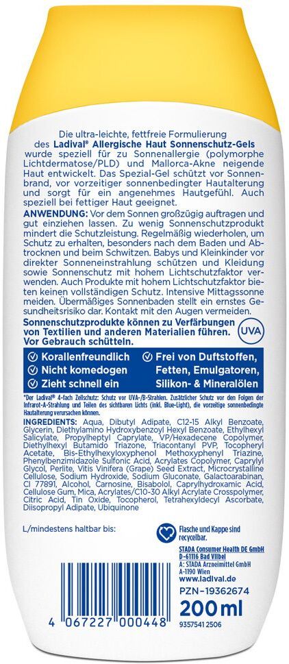 Ladival Allergische Haut Sonnenschutz-Gel LSF 30 x2 2x200 ml Gel