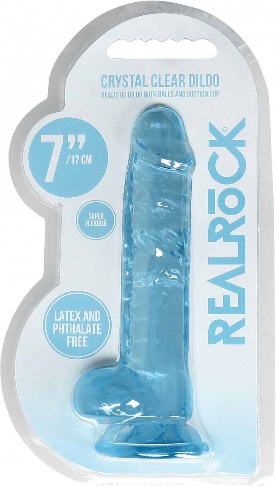 RealRock Gode Réaliste Jelly 17 cm Blue
