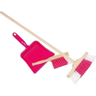 Kinderkehrschaufel, Handfeger und Besen (pink)