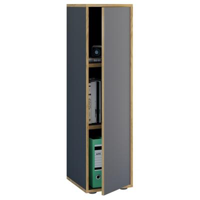 Aktenschrank VCM "Büroschrank Aktenschrank Sideboard Salia 3fach", schwarz (anthrazit), B:30cm T:33cm, Obermaterial: 100% Holz Wood., Schränke