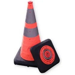 RS PRO, Verkehrstechnik, Orange Gewebe Verkehrs-Leitkegel, H 50 cm mit Gewichtung, Verkehr