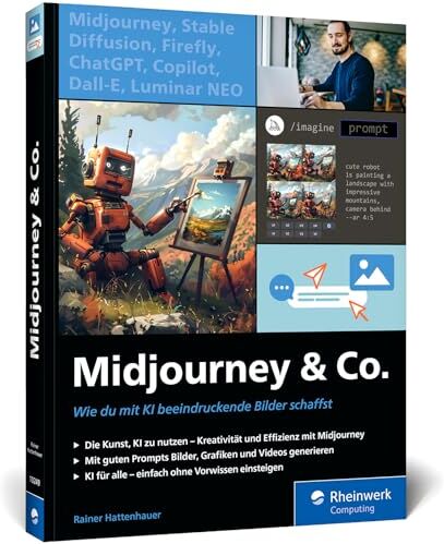 Rainer Hattenhauer - Midjourney u. Co.: Das neue Workbook zur Erstellung von KI-Bildern mit Midjourney. Inklusive Grundlagen, Praxisbeispielen und professionellen Prompts - Preis vom 11.10.2026 15:43:13 h