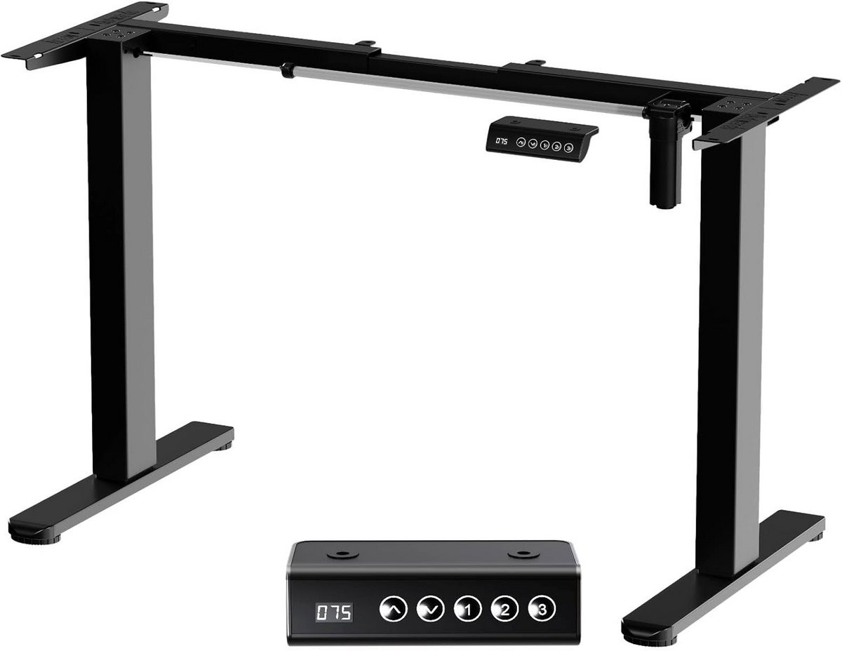 Elektrisch verstelbaar zit-sta bureau Frame in het zwart voor ergonomisch werken