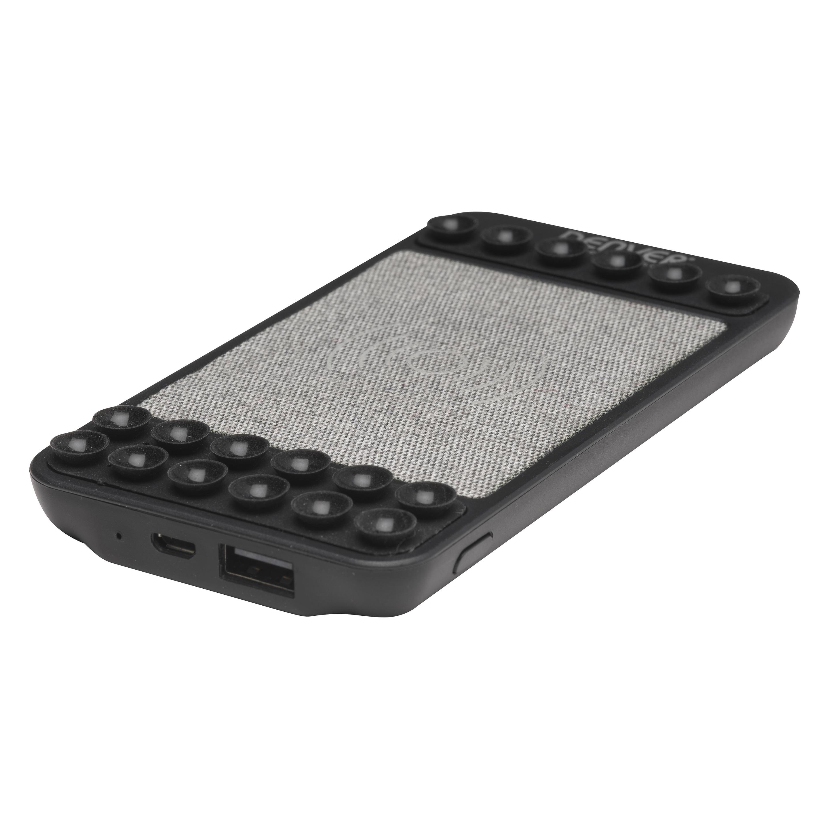 Denver PBQ-4000 - POWERBANK MIT KABELLOSER LADEFUNKTION NACH QI-STANDARD UND SAUGNÄPFEN - 4000 mAh (4000 mAh, 14.80 Wh) (DV-20820)