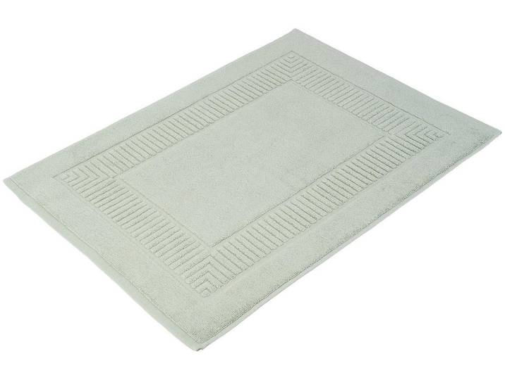 Badematte GÖZZE BIO Frottier Gr. 2, grün (mint), H:7mm, Baumwolle (Bio-Baumwolle), Badematten, Badematte, Badvorleger, Frottier-Qualität, mit Bordüre