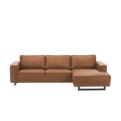 SOHO Ecksofa aus recyceltem Leder Sanja ¦ braun ¦ Maße (cm): B: 285 H: 85 T: 155.0