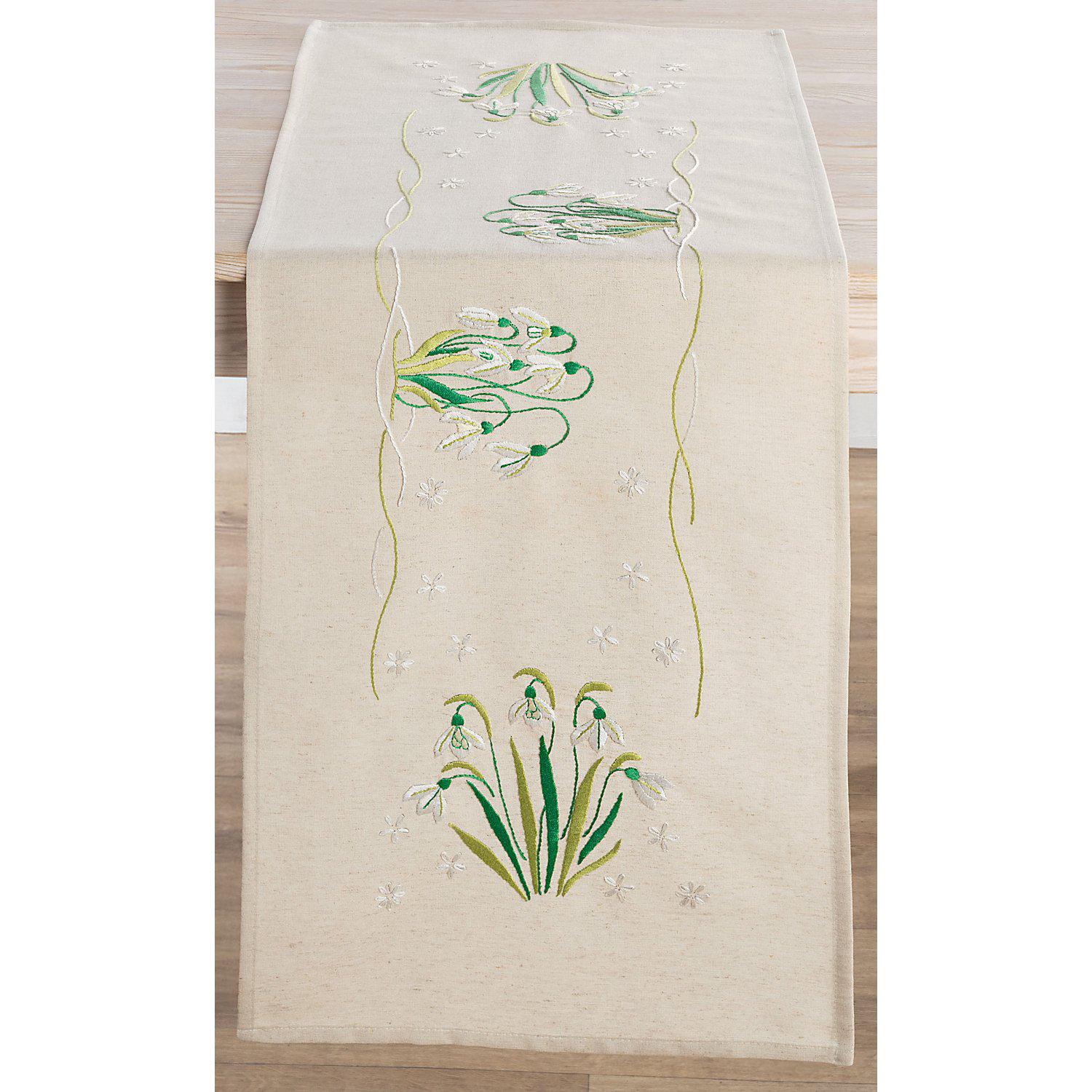 Stickläufer "Schneeglöckchen"
