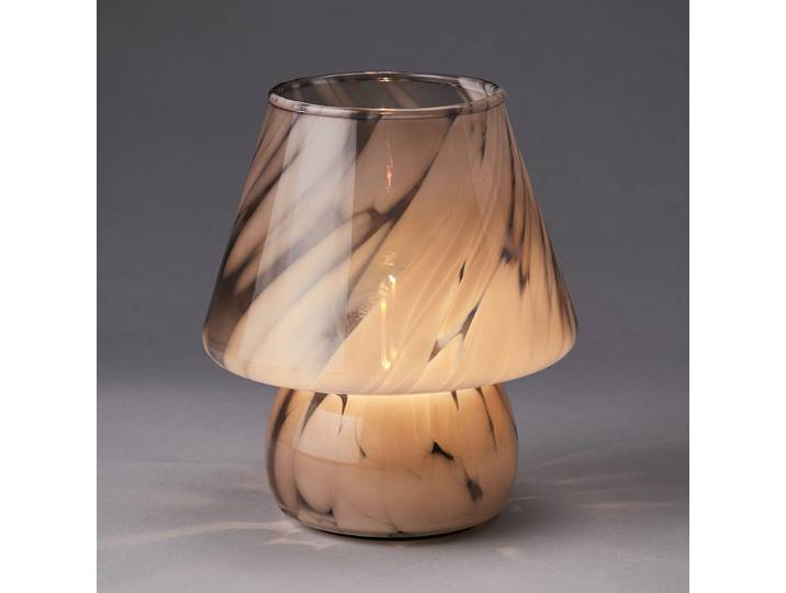 Lampe LED MISS MARBLE 17cm Beige/Beige Verre coloré Module LED