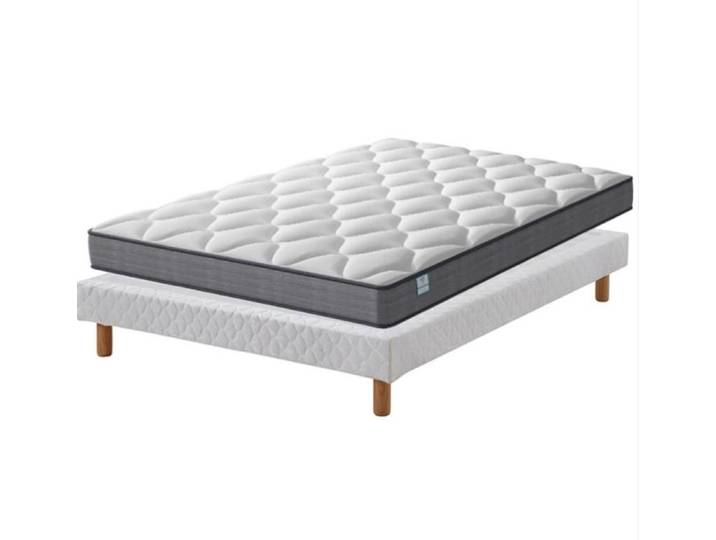 TEENO Matelas à ressorts 140x190cm+Sommier Matelas Ressorts Ensachés Hybrid Sommier Tapissier de protection Épais 20cm