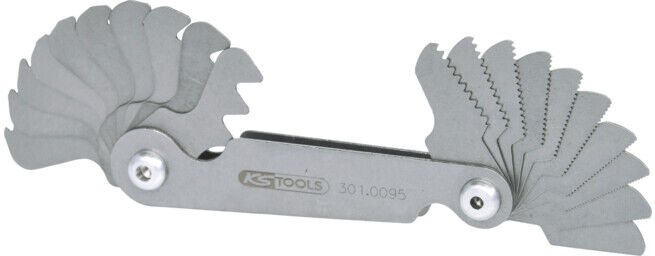 Jauge de contrôle de filetage, métrique, 20 pcs. ; KS Tools (301.0095)