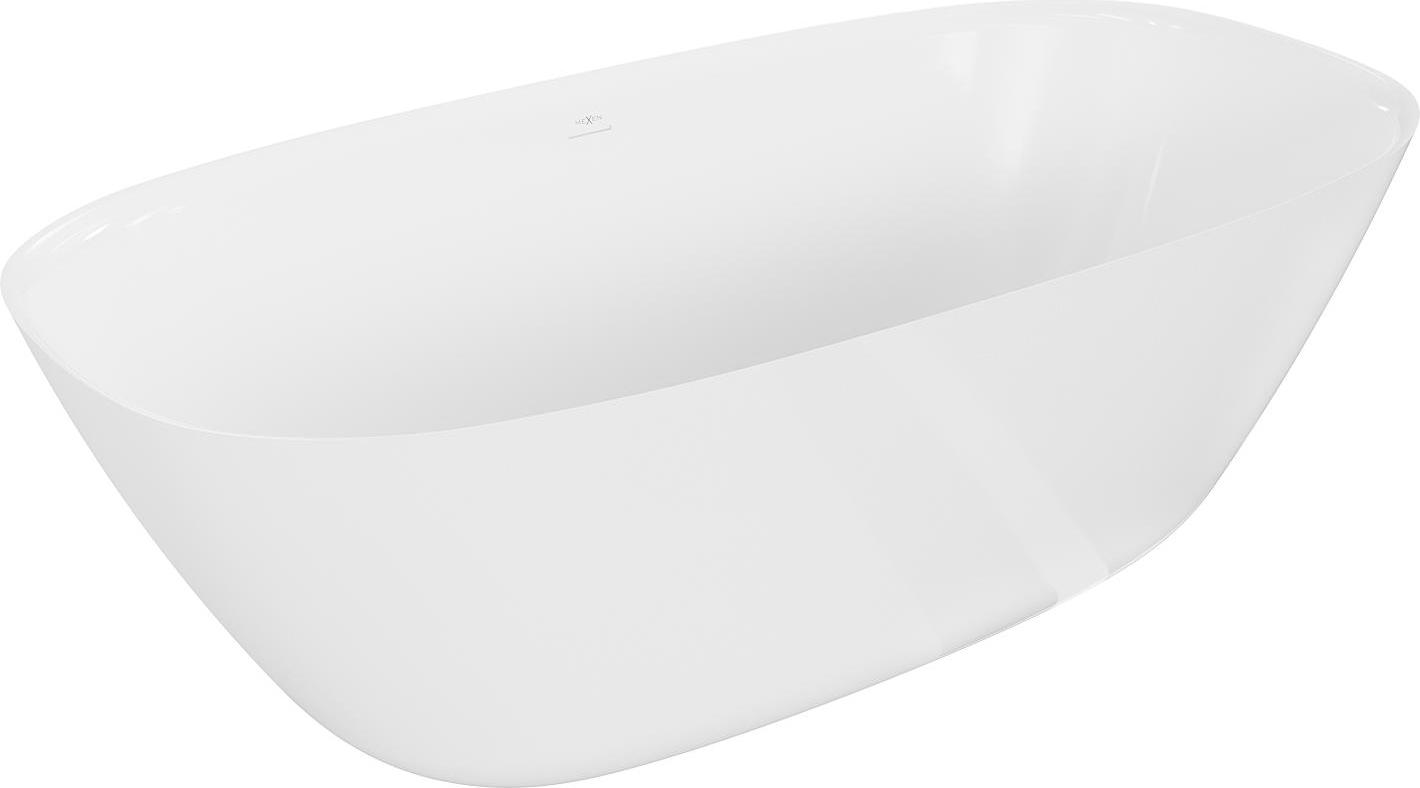 Mexen Como freistehende Badewanne aus Konglomerat 150 x 82 cm, weiß glänzend - 57311508210