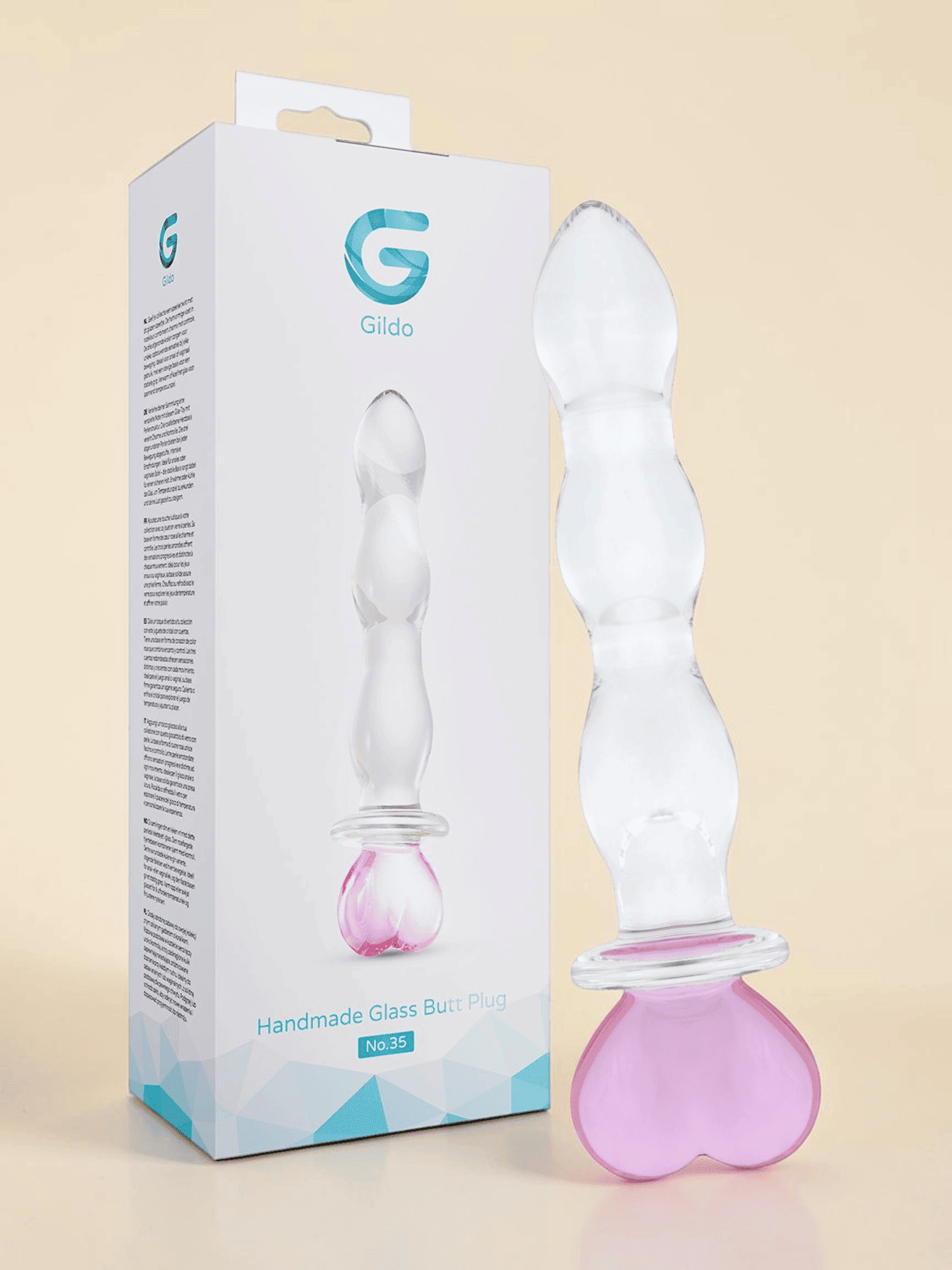 Gildo No. 37 Gode Verre Forme Cœur - 18 cm