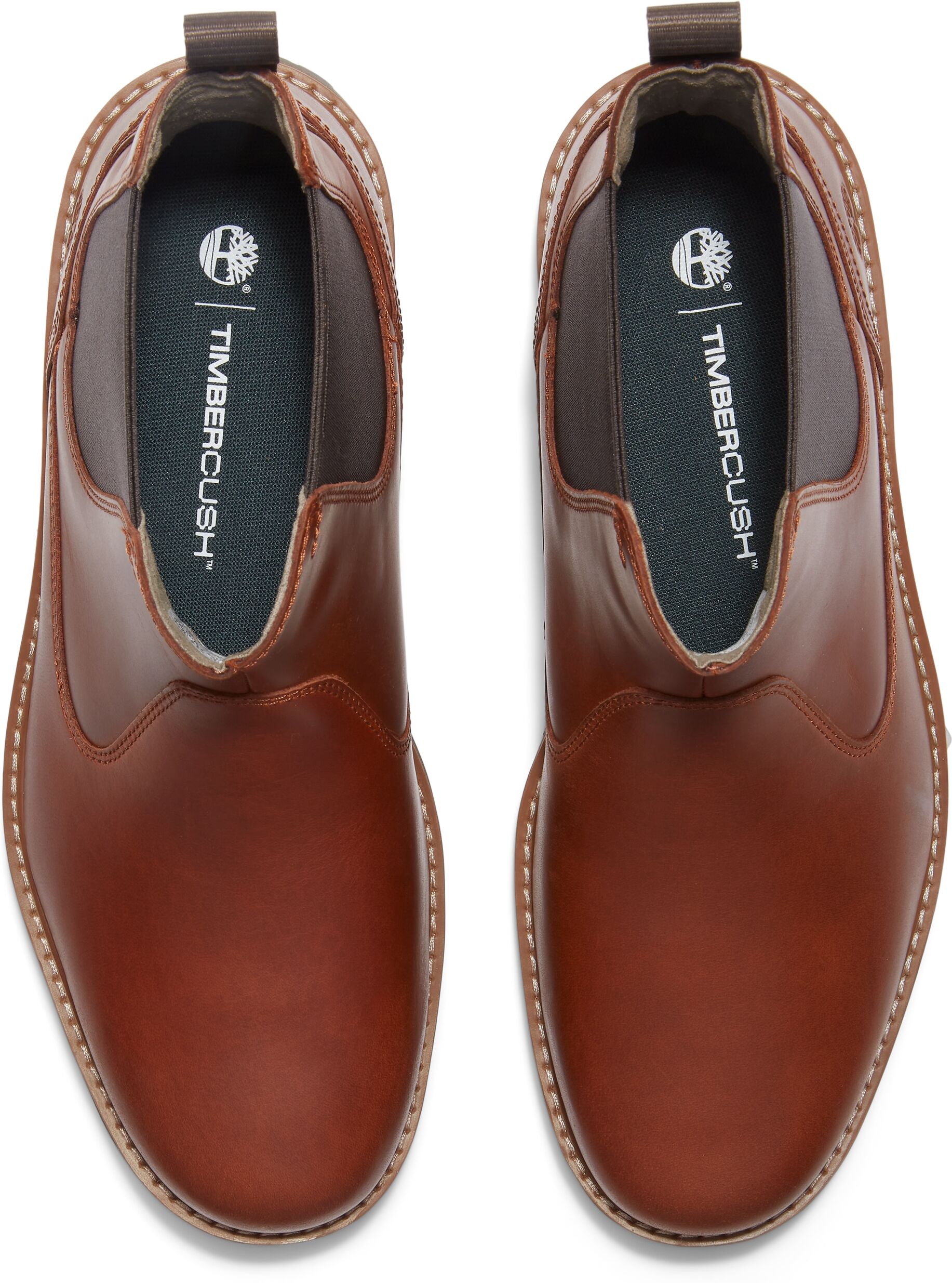 Chelseaboots TIMBERLAND "BRITTON ROADMID CHELSEA BOOT", Herren, Gr. 41,5, Polyester, braun (md brn f grain w dk brn), Leder, Schuhe Chelseaboots, Stiefelette, Winterschuhe, Ankle Boots md brn f grain w dk brn 41,5, Polyester