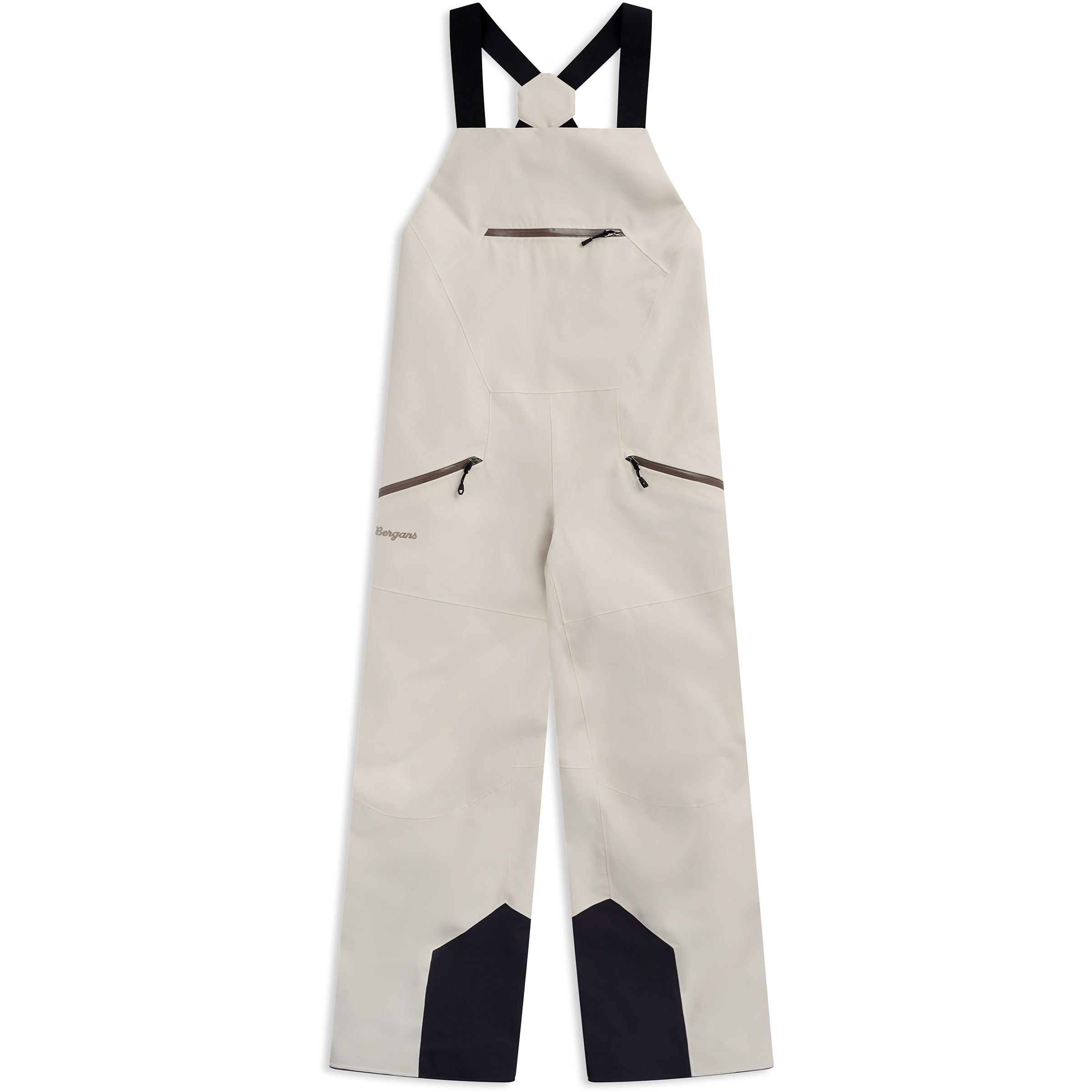 Bergans Oppdal Insulated Shell Bib Hose Damen Isolationshose beige Größe XS Skifahren Winddicht
