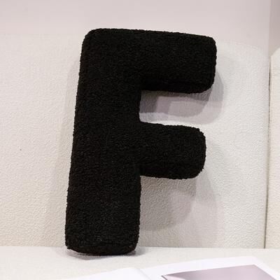 Lush Living Finds I Love U Soft Seat Cushion, Black English Letters Plush Pillow For Back Support, Sofa Chair Plushie Decoration f