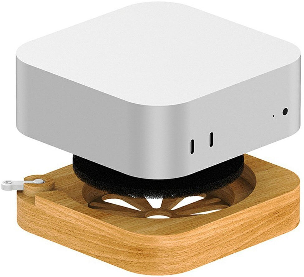 TABLETCOVERS.DK Mac Mini M4 / M4 Pro Træstander – Støvbeskyttelse, Køling & Elegant Design