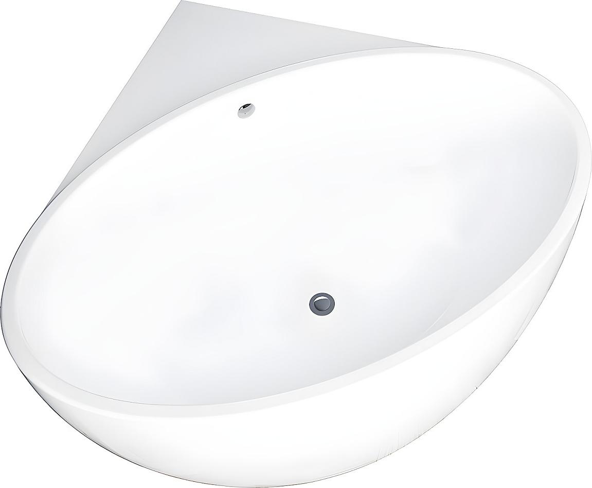 Eckbadewanne 127 x 127 x 58 cm Acryl Weiß 197 L GOURAMI