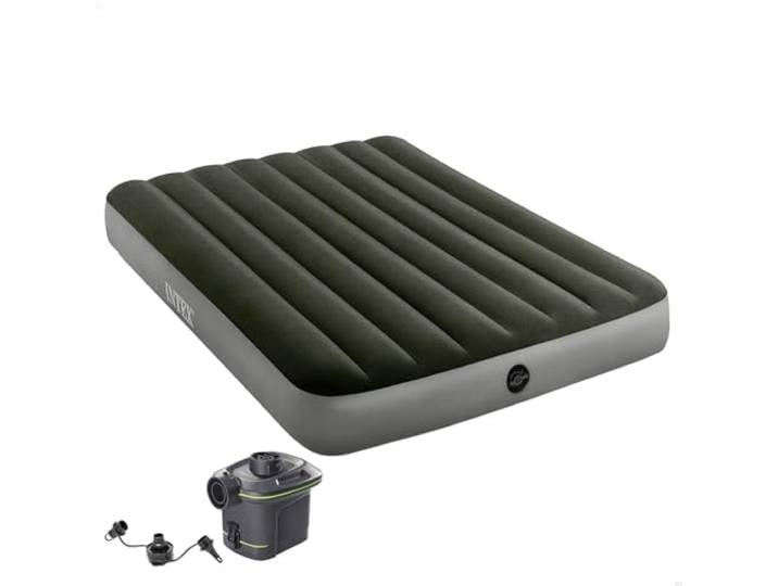 Intex Matelas Gonflable Downy Prestige 2 Places + gonfleur à Piles