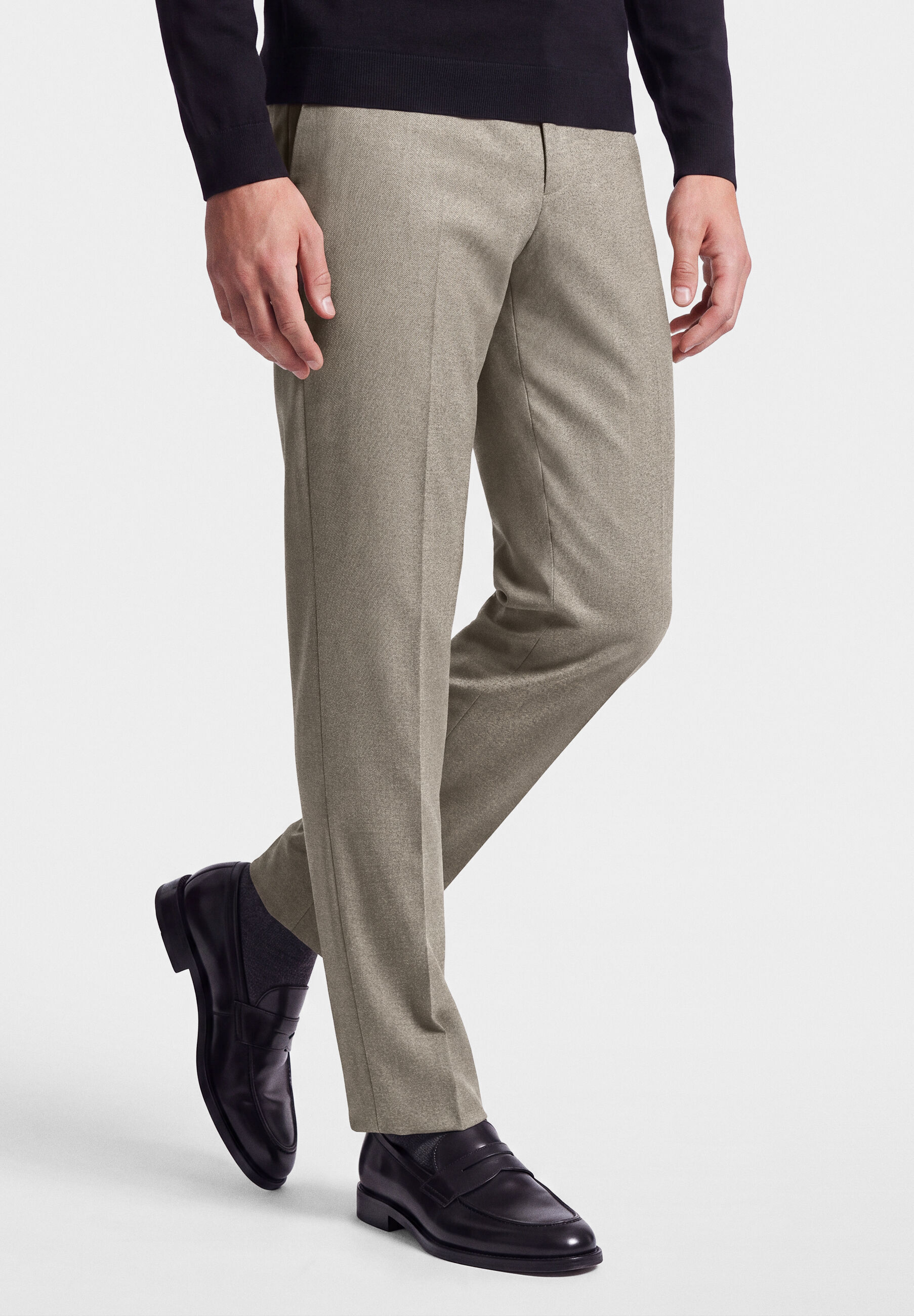 Anzughose BENVENUTO. "BENVENUTO. Hose", Herren, Gr. 50, beige, Casual, regular fit, Hosen Anzughose, mit klassischem Hosenbund