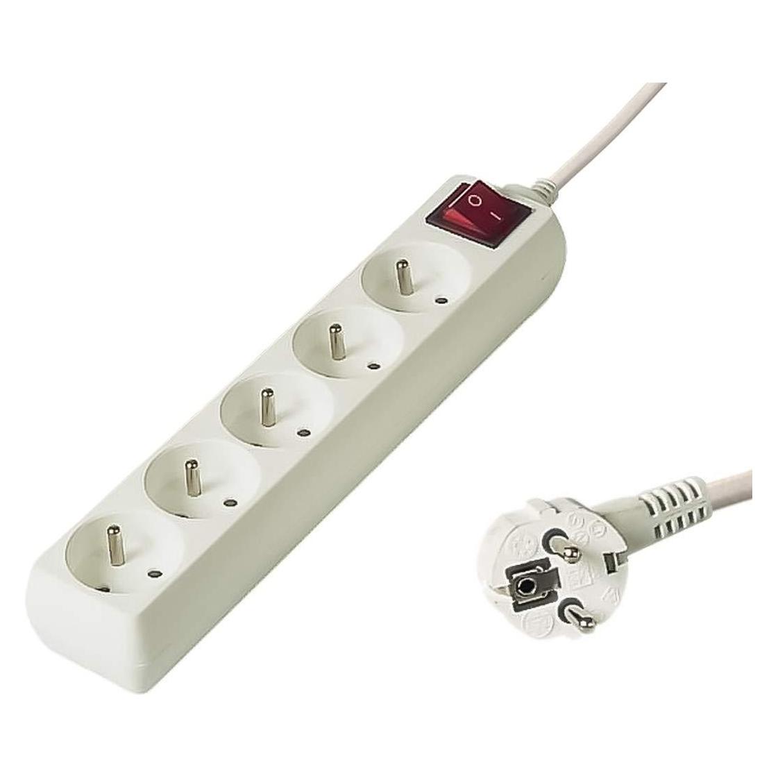 PremiumCord PP5K-03 power extension 5 AC outlet(s) White (3 m, CEE 7/3) (PP5K-03)