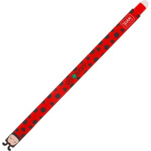 Legami Gelschreiber Ladybug - Get lucky, radierbar, Strichbreite 0,7 mm, Schreibfarbe rot