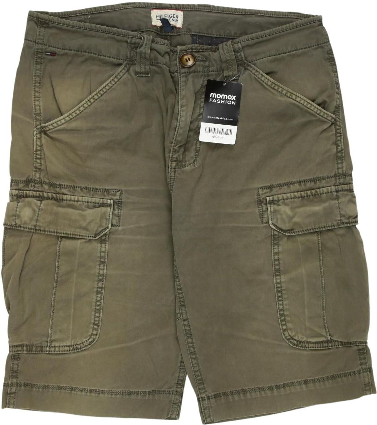 Hilfiger Denim Herren Shorts, Grün, Gr. W32, Baumwolle - Second Hand