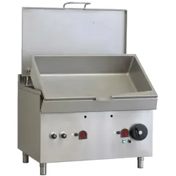 EURAST - Gas-kippbratpfanne 150 liter mit lenkrad, auf möbel - 1200x900x850 mm - 33 Kw - 186V2150