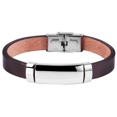 Armband ADELIA´S "Armband aus Leder 21 cm", braun, Armbänder, Damen, 21cm, Leder, Armband, Perfekt als Geschenk zum Valentinstag