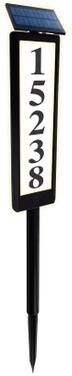 Sensor Brite® Solar-Powered Address Sign by SENSOR BRITE® in Black