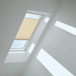 VELUX Plissee Cremebeige 1278, CK04, Aluminiumschiene,Elektro,GGU,VELUX