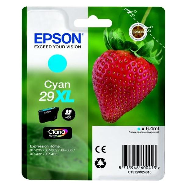 Inkadoo Epson C13T2992402029XL Tintenpatrone cyan Radio Frequency 450 Seiten 64 ml Cyan (C) (C13T29924020)