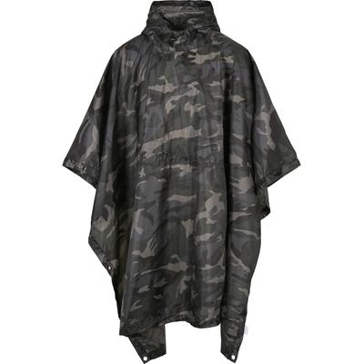 Outdoorjacke BRANDIT "Brandit Herren Ripstop Poncho", Herren, Gr. onesize, grau (schwarzcamo), 100% Polyester, unifarben, normal, ohne Ausschnitt, Jacken Outdoorjacke