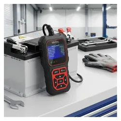 Ideoon Digitaler 5-36V Batterietester mit 2.4 Zoll LCD Farbdisplay, Autobatterie Prüfgerät, Batterie Zubehör