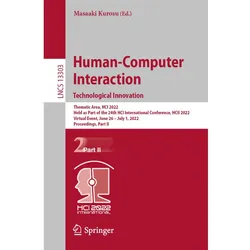 Human-Computer Interaction. Technological Innovation, Fachbücher