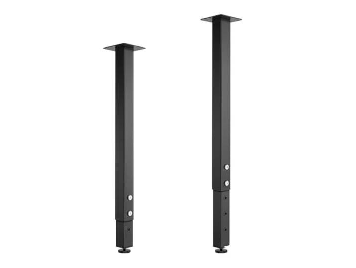Tischbeine Höhenverstellbar 61-102 cm,Quadratische Metall Tischbeine 2/4pcs Schwarz Stahl Pulverbeschichtet, Platte 10x10 cm, höhenverstellbar, Büro Esstisch Werkbank(2pcs)