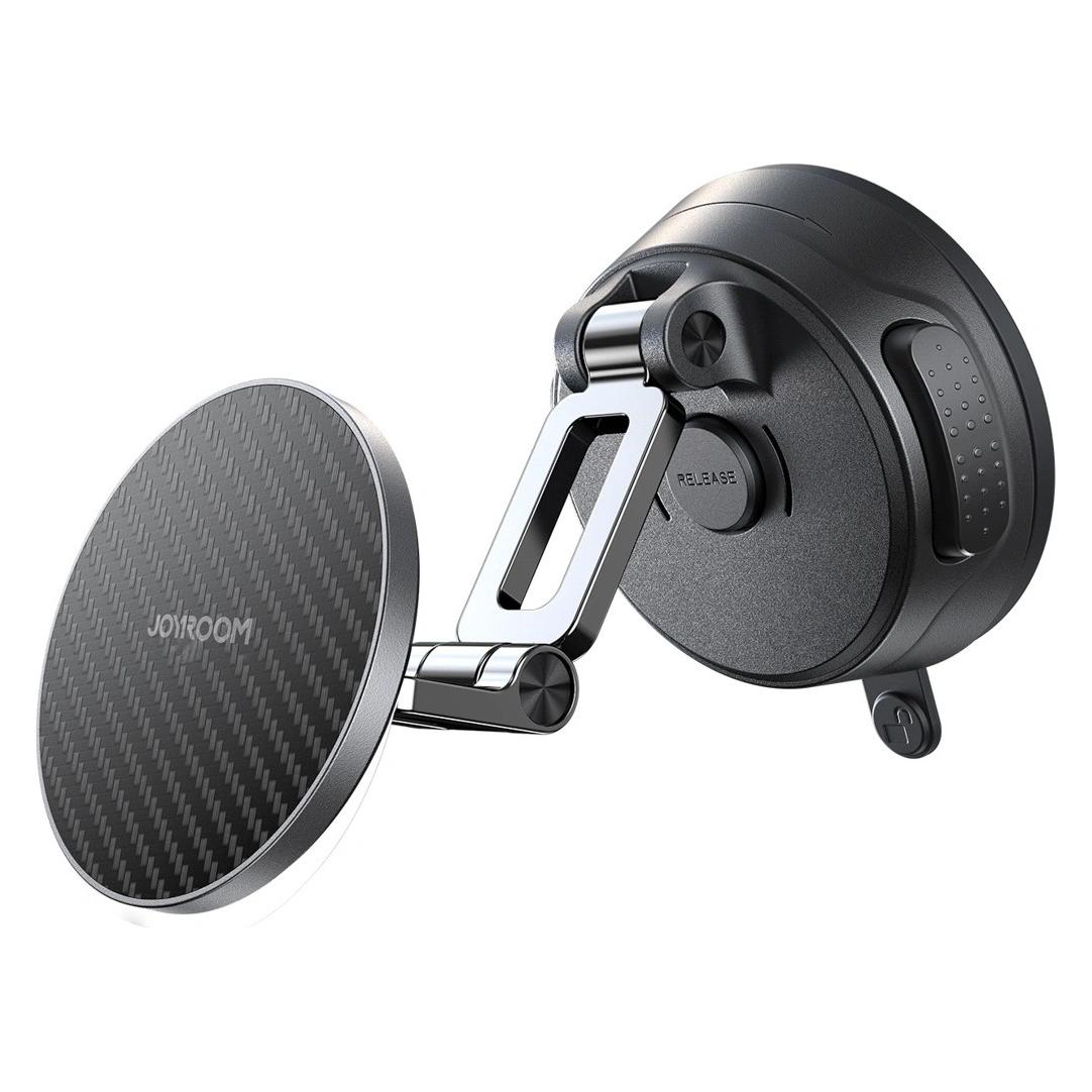 Joyroom JR-ZS510 Gel Suction Cup MagSafe Foldable Car Phone Mount - Gunmetal Black (JR-ZS510-Black)