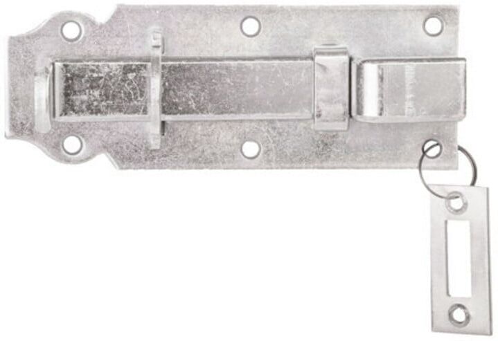 Schlossriegel L.140mm B.52mm gekr.STA galv.gelb verz.Ausschub 30mm GAH ; GAH Alberts (117047)