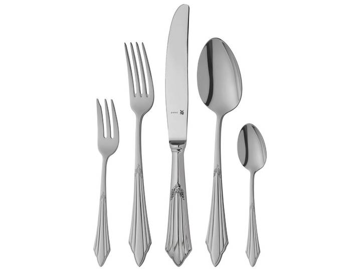 WMF Besteckset, Edelstahlfarben, Metall, 30-teilig, Besteck, Besteck-Sets