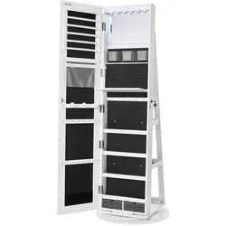 Songmics Schmuckschrank mit Spiegel, 54.5x162x54.5 cm